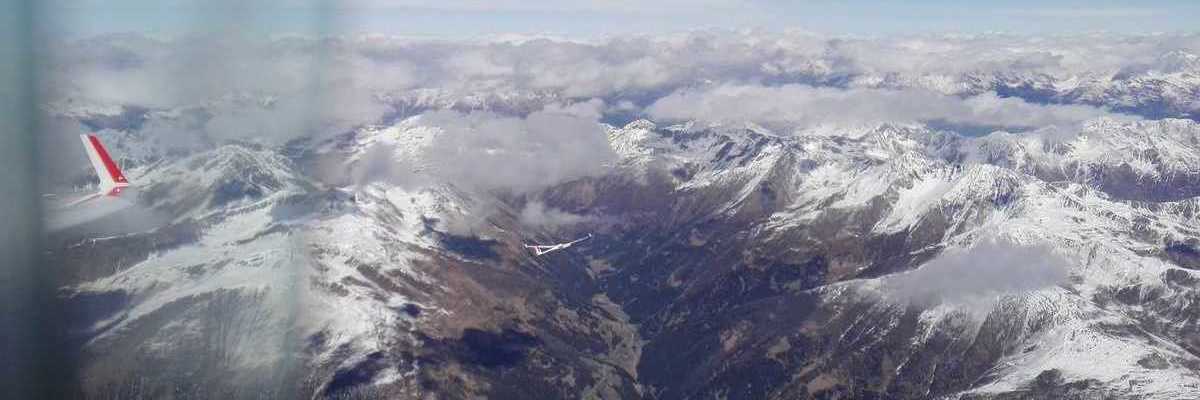 Flugwegposition um 11:09:26: Aufgenommen in der Nähe von Gemeinde Sillian, 9920, Österreich in 4295 Meter